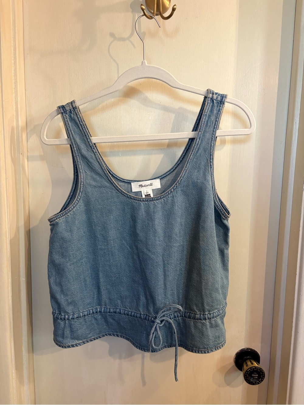 Madewell Denim Cinch Waist Tank Top